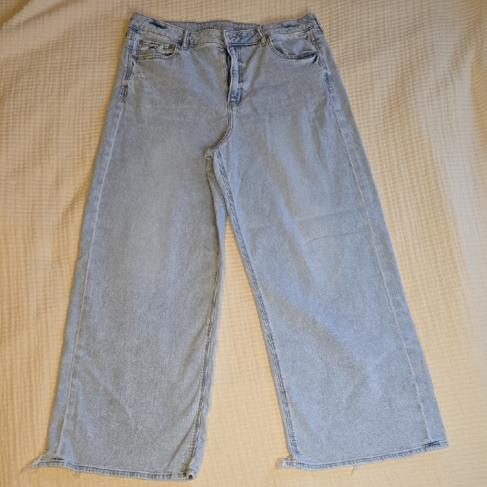 American Eagle Outfitters Sky Blue Wide Leg Jeans
